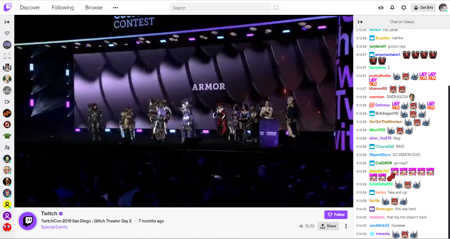 s Live-Streaming service Twitch.tv showing game titles as a